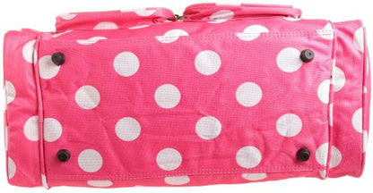 Rockland 19" Polyester Duffel Bag, Pink Dot - color: Pink Dot, size: 19"