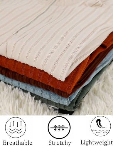Naggoo Womens Fall Long Sleeve Dresses Collared V Neck Sweater Mini Dress - color: Apricot, size: Large