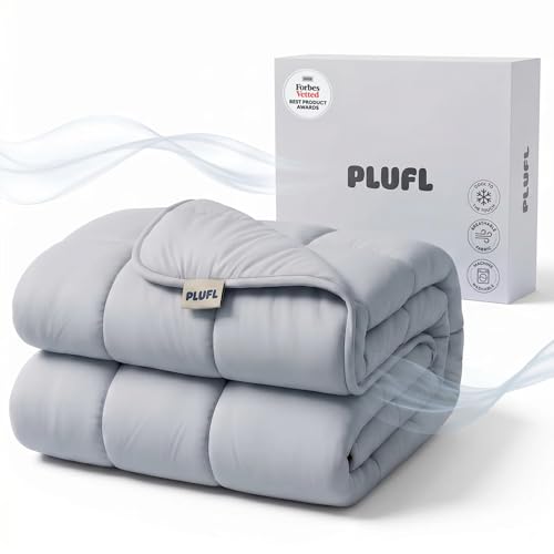 Plufl Breeze Blanket Cooling Comforter, King, 108" x 90", Cool Gray Bedding - size: King (108" x 90")