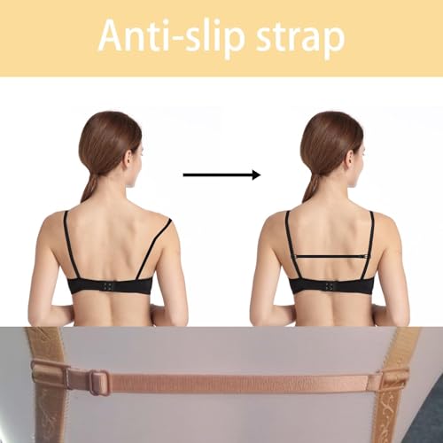 REDANHA 24PCS Adjustable Anti-Slip Bra Strap Clips for Back, Bra Strap Holders, Elastic Bra Extender 2 Hook, 3 Hook, 4 Hook - color: Black, White, Beige