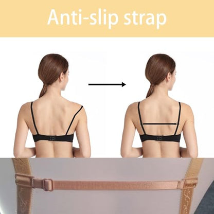 REDANHA 24PCS Adjustable Anti-Slip Bra Strap Clips for Back, Bra Strap Holders, Elastic Bra Extender 2 Hook, 3 Hook, 4 Hook - color: Black, White, Beige