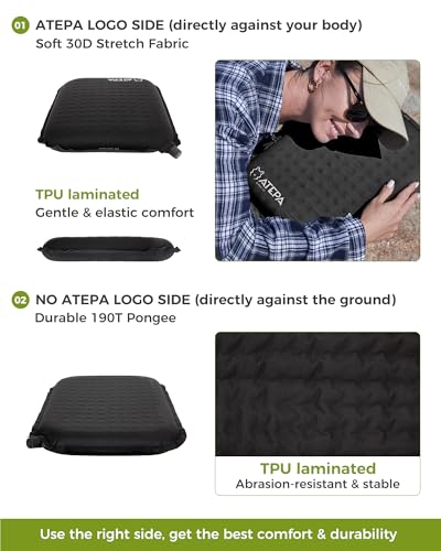 ATEPA Inflatable Seat Cushion - color: 1 Pack - Black