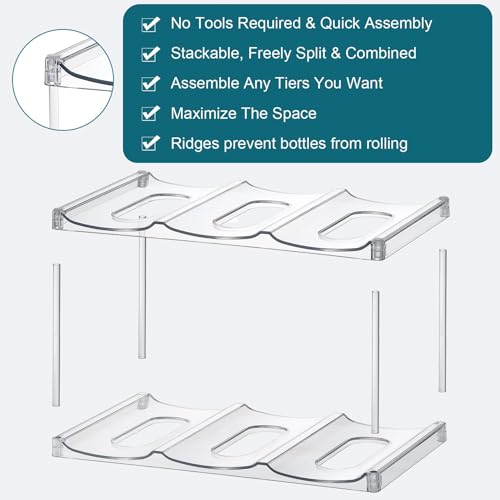 Premium Water Bottle Organizer for Stanley 40OZ & Various Bottles, Tumblers - size: 2 Tier for 6