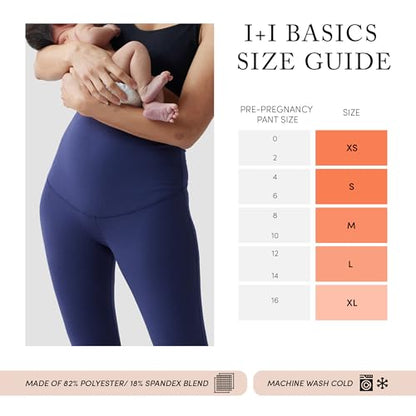 Ingrid & Isabel Basics Postpartum Compression Leggings - color: Navy Blue, size: Small
