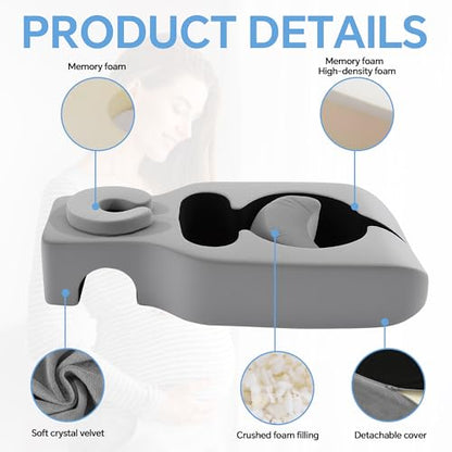 BALAPET Memory Foam Pregnancy Massage Pillow, Supportive Full Body for Maternity with Adjustable Headrest and Abdominal Support Pillow, Maternity Massage Cushion with Supportive for Comfortable Rest
