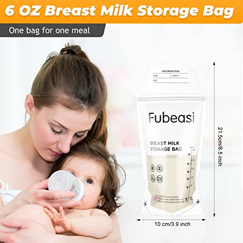 Breastmilk Storage Bags 120 Pack | 6 Ounce Medical-Grade PE, Double Zipper Leakproof Design, Pre-Sterilized for Freezer & Refrigerator - size: 120 Count