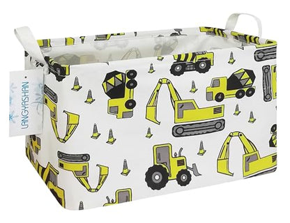Rectangular Collapsible Storage Basket Nursery Organizer Engineering Car - color: Rec Engineering Vehicle