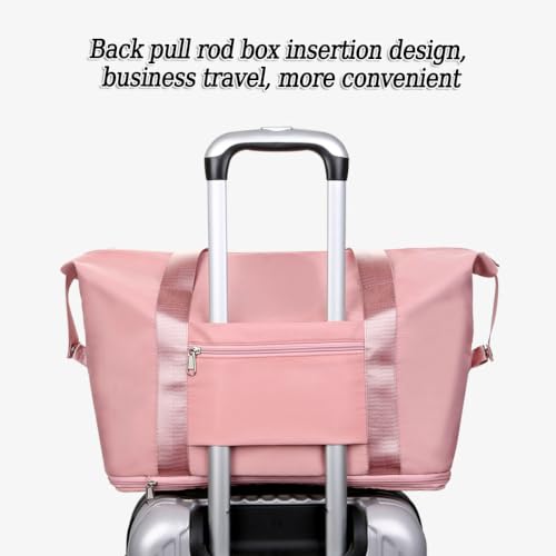 Duffle Bag for Travel, Weekender Overnight Bags-Dusty Blue - color: Dusty Blue