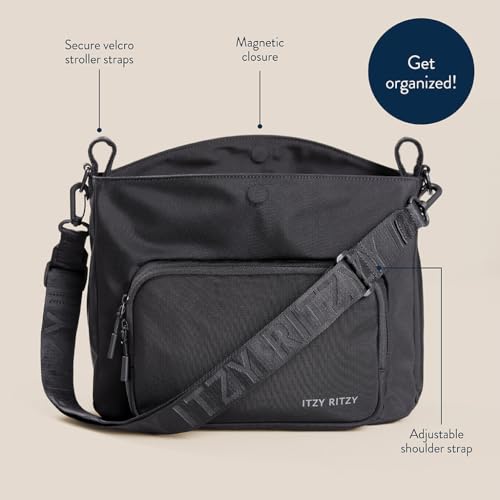 Itzy Ritzy Belong Cargo Caddy Stroller Organizer & Crossbody Bag (Black) - color: Black