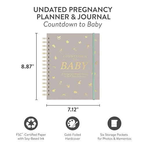 Studio Oh! Countdown to Baby Pregnancy Journal for Women - color: Gold