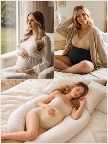 Maternity Underwear Over Bump, Pregnancy Panties Belly Support, Multi Pack - color: Black/Beige/Grey, size: XX-Large
