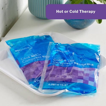 McKesson Cold and Hot Compress Reusable Gel Ice Hot Packs, 6.75 x 10.5 in - size: Large (6.75" x 10.5")