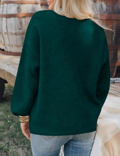 ZESICA Women's Oversized Chunky Knit Cardigan Sweaters Fall Fashion - color: Darkgreen, size: Medium