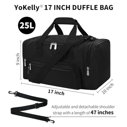 Small Duffel Bag, 17 inch, Black - color: Black, size: 17 inch