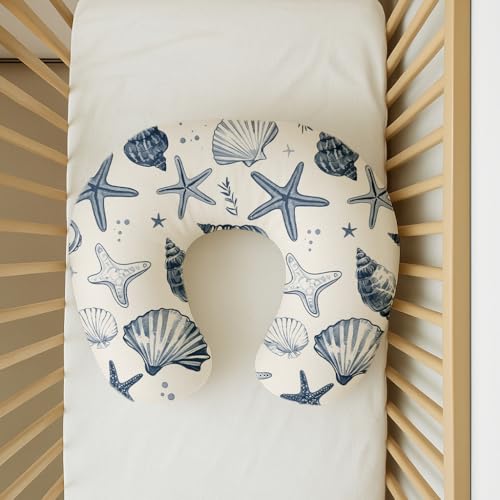 Nursing Pillow Covers 2 Pack, Stretchy Breastfeeding Pillow Covers for Baby - color: Deep Blue