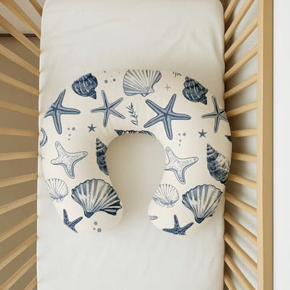 Nursing Pillow Covers 2 Pack, Stretchy Breastfeeding Pillow Covers for Baby - color: Deep Blue
