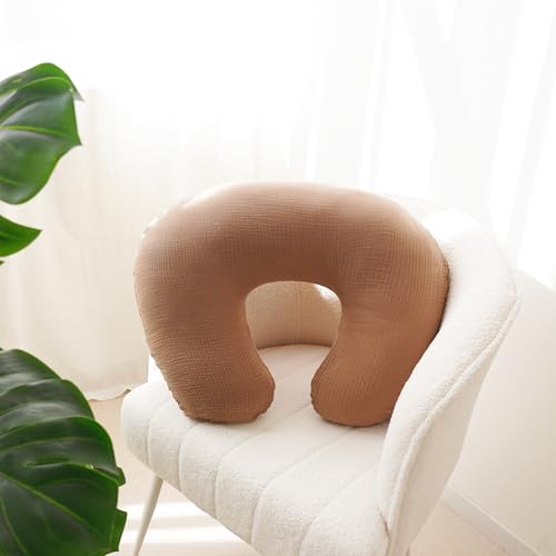 MairMore 2 Pack Muslin Nursing Pillow Covers, 100% Cotton, Cover Only - color: Khaki