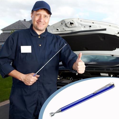 Patelai 2 Pieces Telescoping Magnetic Pick up Tool, 25 Inch,Navy Blue - color: Navy Blue