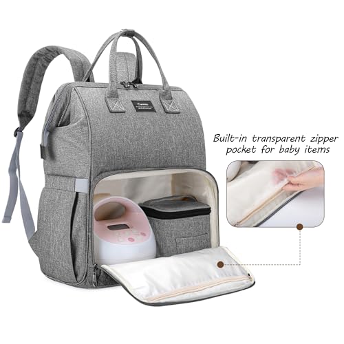 CURMIO Breast Pump Backpack Compatible for Spectra S1, S2, Medela, Gray - color: Gray
