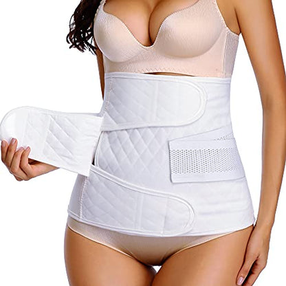 Post Belly Band Postpartum Recovery Belt Girdle Belly Binder, Cotton - size: Large