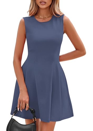 PRETTYGARDEN Women's A Line Elegant Summer Cocktail Dresses - color: Dusty Blue, size: Large