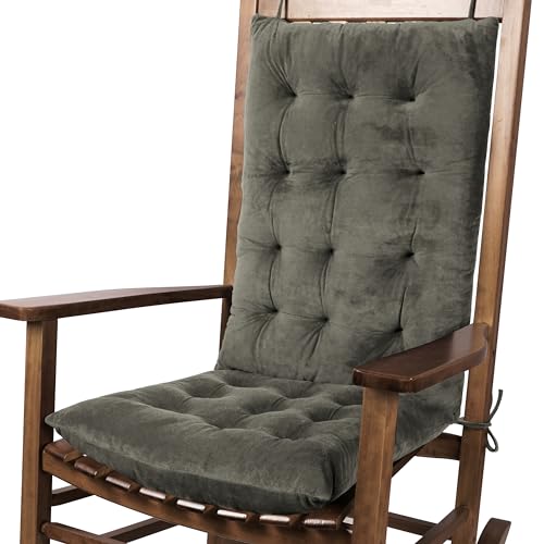 Rocking Chair Cushions High Back and Seat Cushion Grey - color: Grey