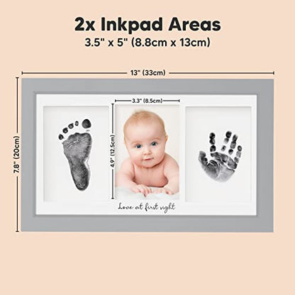 Inkless Hand and Footprint Kit, Boy Girl Newborn Keepsake (Cloud Gray) - color: Cloud Gray