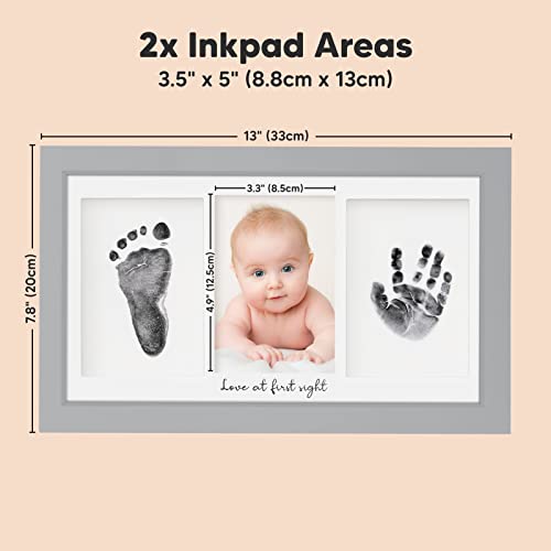 Inkless Hand and Footprint Kit, Boy Girl Newborn Keepsake (Cloud Gray) - color: Cloud Gray