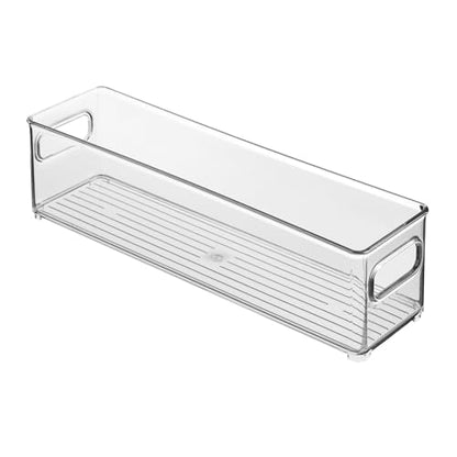 iDesign Stackable Fridge Bin with Handles, Set of 2, Clear - style: Pack of 2