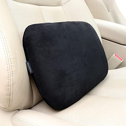 Lower Back Automotive Lumbar Support Pillow for Car Recliner Cushion Black - color: Black