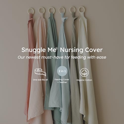 snuggle me Organic Muslin Nursing Cover Up For Baby Breastfeeding - Birch - color: Birch