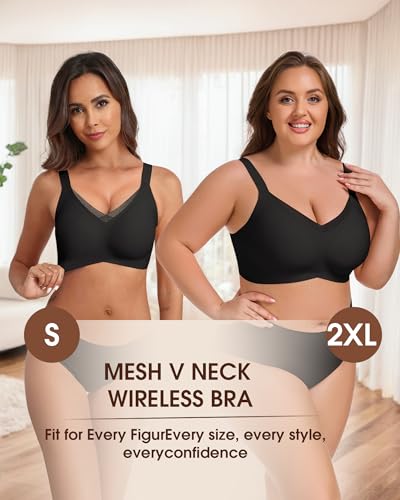 SHIJIALI Jelly Bras Wireless Push Up Invisible Under Tees - color: A01 Black, size: Large