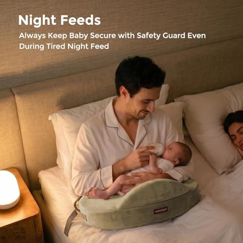 Momcozy Cozylite Nursing Pillow for Breastfeeding - Supportive Memory Foam - color: Light Green