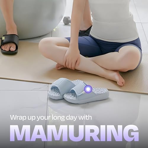BALLOP Mamuring 1,700 Nodes Acupressure Massage Slippers - color: Sky Blue, size: 7 Women/6 Men