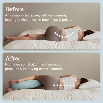 bbhugme Pregnancy Pillow, Eucalyptus - Adjustable Firmness & Shape - color: Eucalyptus