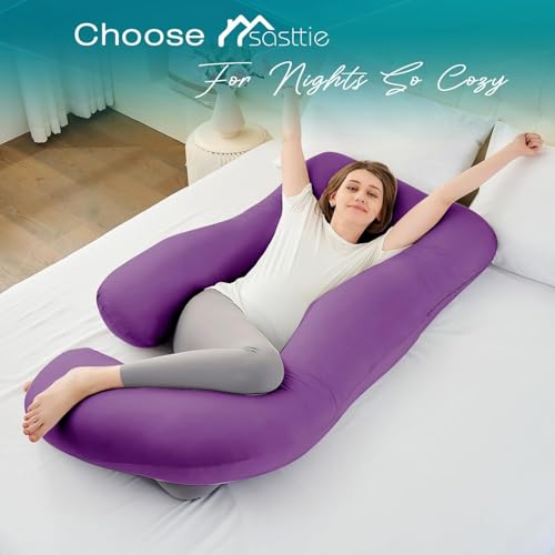 Cooling Pregnancy Pillows for Sleeping, 65'' Full Body Pillow, Purple - color: Purple, size: 65 Inch