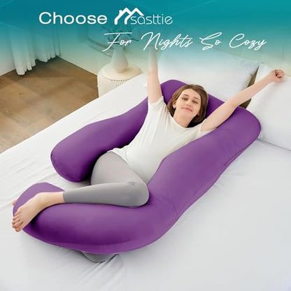 Cooling Pregnancy Pillows for Sleeping, 65'' Full Body Pillow, Purple - color: Purple, size: 65 Inch