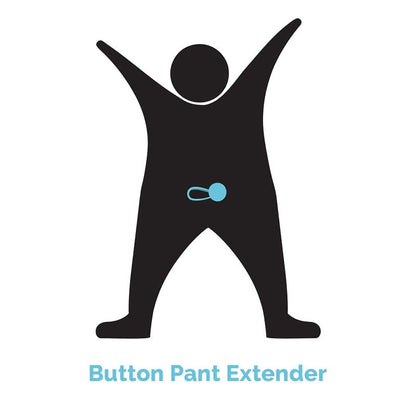 Flex Button Pant Extender 5-Pack - Adds 1-2 Inches, Super Sturdy with a Little Stretch (Black)