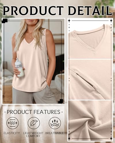 4 Pack Womens Nursing Tank Tops - color: Black, White, Coffee, Cream, size: XX-Large