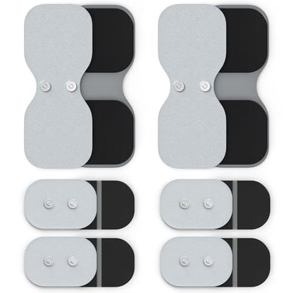 AUVON Wireless TENS Unit Electrode Pads 12 Pcs, 2 Sizes, Latex-Free - color: A White