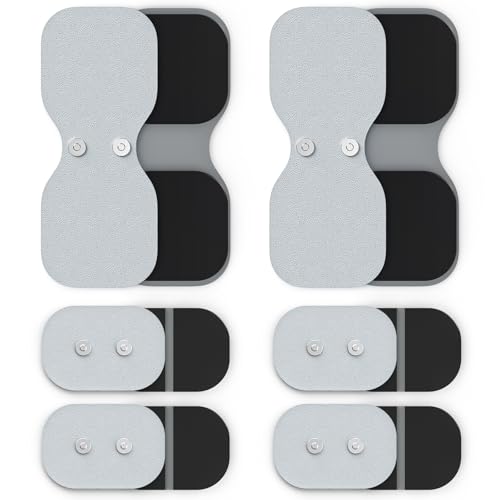 AUVON Wireless TENS Unit Electrode Pads 12 Pcs, 2 Sizes, Latex-Free - color: A White