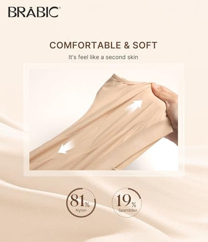 BRABIC Front Zip Closure Bras for Women - color: Beige, size: X-Large