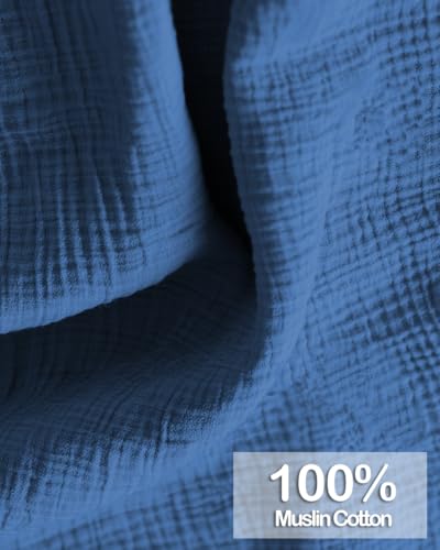 Muslin Nursing Covers for Breastfeeding, Misty Blue - color: Misty Blue