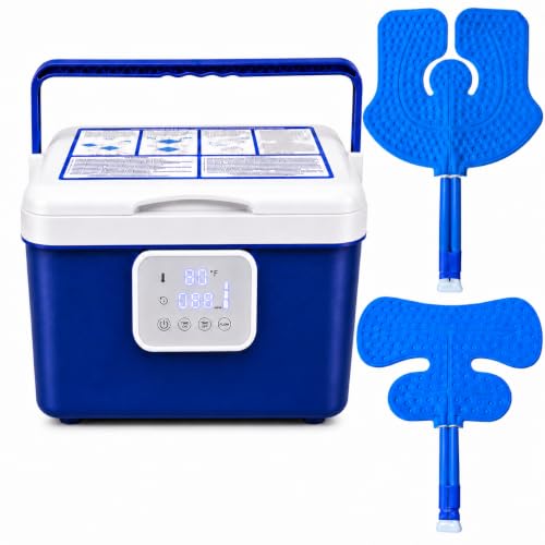 [CBL] Programmable Cold Therapy Machine, Ice Machine for Knee After Surgery with Knee & Shoulder Pads, Ice Water Circulation System, Quiet Pump, Timer & Flow Control, Post-Surgery Pain Relief