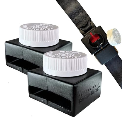 Seat Belt Lock Cover, 2 Pk for Buses & Commercial Use - color: Black 2 Pk