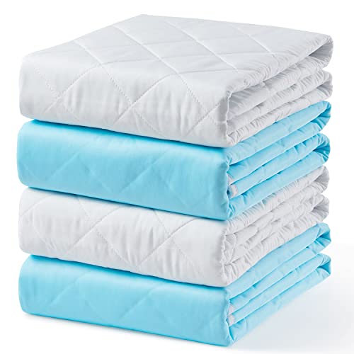 4 Pack Washable Waterproof Bed Pads 24"x36", Incontinence Bed Pads - size: 24 x 36 inches (Pack of 4)