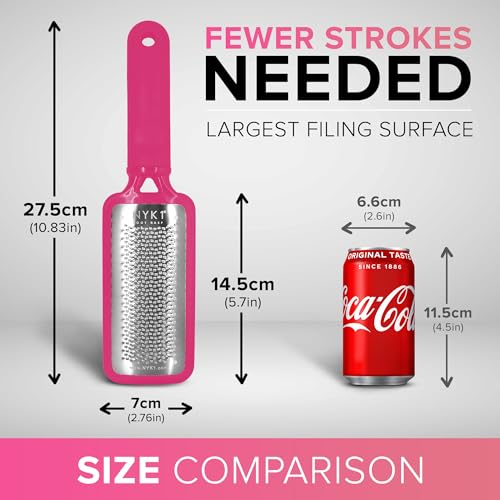 NYK1 RUSTPROOF Foot File Callus Remover for Feet | Pink - color: Pink Megafile