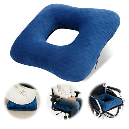 Donut Pillow for Tailbone Pain, Wheelchair Cushion - color: Blue