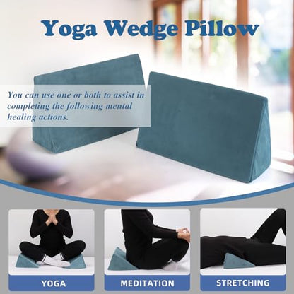 Small Wedge Pillow, Wedge Pillow for Bed Sores, Positioning Wedge - color: 1 Unit, Light Blue