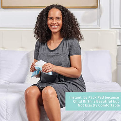 Mama & Wish Postpartum Essentials Kit | Peri Bottle, Witch Hazel & More - size: 12 Pieces (Postpartum Kit)
